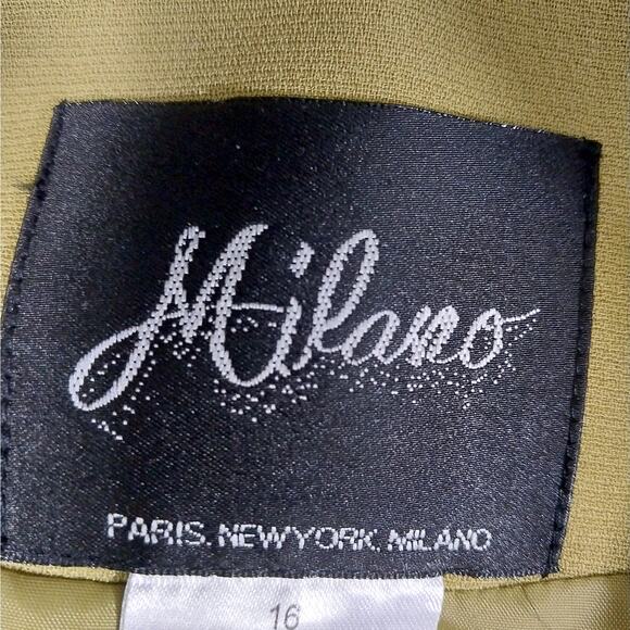 NWT! MILANO! STUNNING CELERY GREEN BERIBBONED & BEADED 3 PC SUIT SET! SZ 16 - Picture 11 of 16